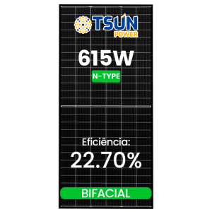 MODULO 615W N-TYPE TSUN BIFACIAL 30MM